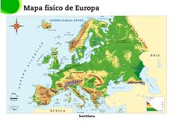 Resultado de imagen de mapa fisico de europa