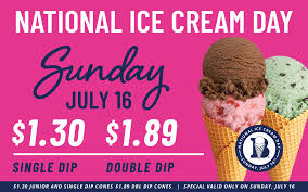 national ice cream day deals