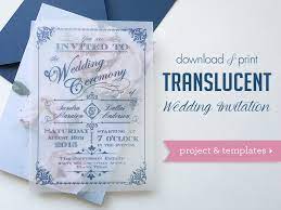 diy translucent wedding invitation with