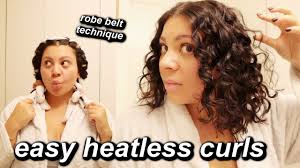 easy overnight heatless curls using a