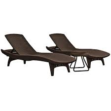 Adjustable Resin Patio Chaise Lounger