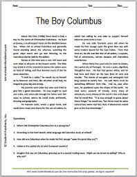 You probably have heard about christopher columbus's voyages, but he certainly wasn't the only explorer on the high seas. The Boy Christopher Columbus Printable Reading With Questions