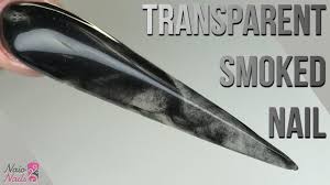 transpa smokey nail design