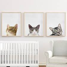 Decor Cat Poster Kitten Nursery Prints