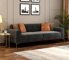 3 Seater Sofa Velvet Graphite Grey