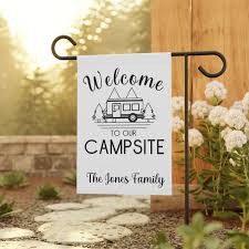 Personalized Garden Flag Camping Yard