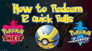How to Redeem 12 Quick Balls Pokemon Sword and Shield - YouTube