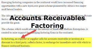 Accounts Receivable Factoring Examples Types Of Invoice