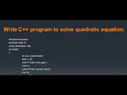 C Program Quadratic Equation