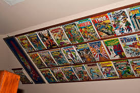 Cool Comic Display On An Angled Ceiling