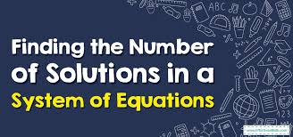 Solutions In A System Of Equations
