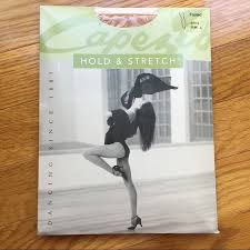 Capezio Suntan Footed Hold Stretch Tights Nwt