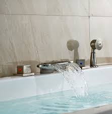 Roman Tub Faucet With Hand Held Shower Head