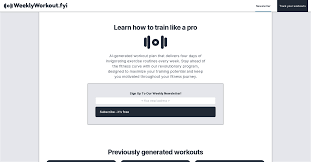 weekly workout workout plans ai