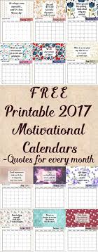 This template is available as editable word / pdf / jpg document. Free Printable 2017 Motivational Monthly Calendar