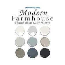 Modern Farmhouse Paint Color Palette