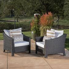 Faux Rattan Outdoor Lounge Chairs