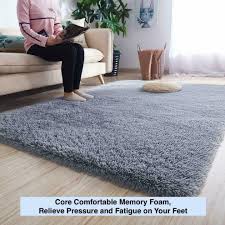 fluffy large rugs anti slip super soft