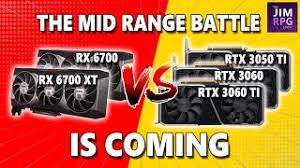 The rx 6700 xt comes with more compute units at 40 compared to the rtx 3060 ti's 38. Mid Range Gpu Battle Amd Radeon Rx 6700 Xt Rx 6700 Vs Nvidia Rtx 3060 Ti Rtx 3060 Rtx 3050 Ti Youtube