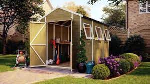 pressure treated tall garden apex shed