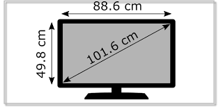 40 inch tv dimensions length and