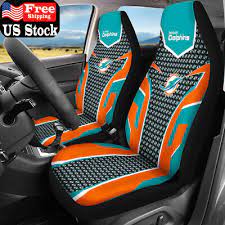 Us Miami Dolphins Front Car Seat Covers