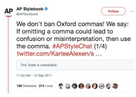 That means that you can write the. Got An Opinion About The Oxford Comma We Thought So Bospar