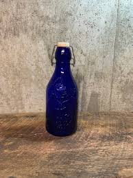 blue juice jar cobalt blue glass juice