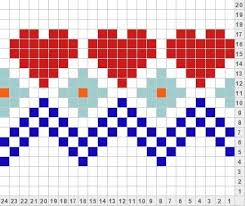 Hearts N Stripes Knitting Color Chart To All The Quilters