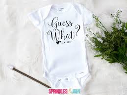 Guess What Onesie Brand Baby Announcement Baby Shower Gift Reveal