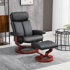 homcom recliner chair with ottoman 360
