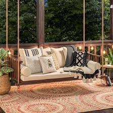 Red Outdoor Medallion Area Rug
