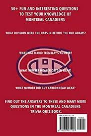 What can we help you find? Montreal Canadiens Trivia Quiz Book Hockey The One With All The Questions Nhl Hockey Fan Gift For Fan Of Montreal Canadiens By Townes Clifton Amazon Ae
