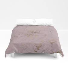 Rose Gold Marble Duvet Cover Queen Pink