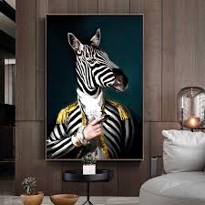 Zebra Stripe Canvas Painting