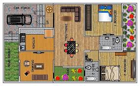 2 Bhk Floor Plan For 30 X 50 Feet Plot
