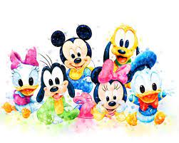 Baby Mickey And Friends Prints Mickey