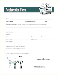 Google Docs Registration Form Template Free Event Printable Job