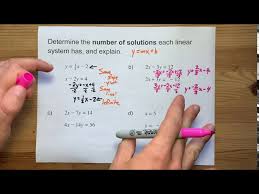 Number Of Solutions Each Linear System