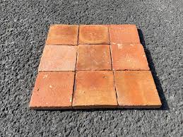 terracotta floor tiles in square shape