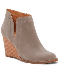 Lucky Brand Yabba Suede Wedge Booties