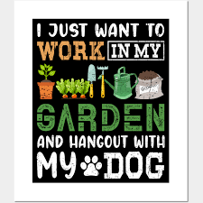Funny Gardening T Shirt Dog Lover Gifts