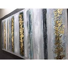 Oil Paintings Big Silver Sparkle Wall