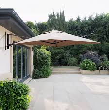wall mounted cantilever parasol taupe