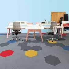 hexagon nylon carpet tile 6 mm glossy