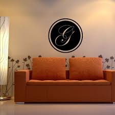 Monogram On The Circle Wall Decal
