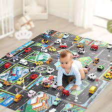 happy date kids rug carpet playmat city