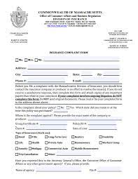 Example of filing complaint to insurance. Massachusetts Insurance Commissioner Complaint Diminished Value Car Appraisal Business Regulations Insurance Complaints