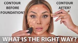 contouring under or over foundation