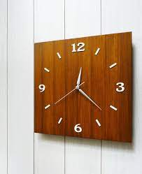 Large Wooden Wall Clock Oversize Square
